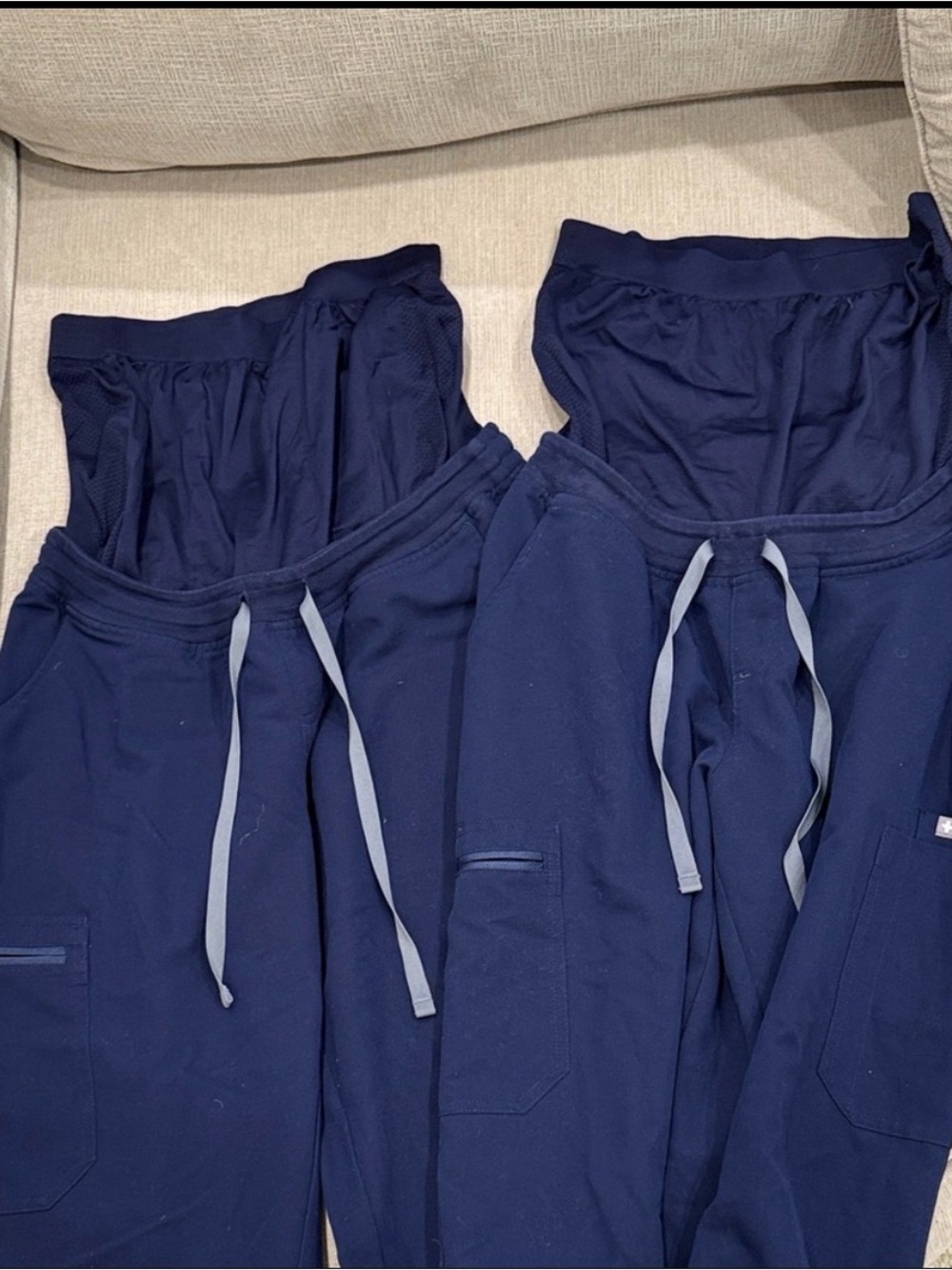 Figs Women's Navy Blue Track Pants - Drawstring Joggers